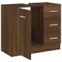 Mueble de lavabo madera contrachapada marrón roble 63x30x54 cm by vidaXL, Bathroom furniture - Ref: Foro24-815632, Price: 61,...