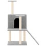 Rascador para gatos con postes de sisal gris claro 109 cm de vidaXL, Mobiliario para gatos - Ref: Foro24-171670, Precio: 33,9...