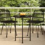 Mesa de comedor de vidrio templado y acero negro 55 cm de vidaXL, Mesas de jardín - Ref: Foro24-319435, Precio: 49,71 €, Desc...