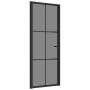 Puerta interior vidrio EGS y aluminio negro 83x201,5 cm de vidaXL, Puertas para el hogar - Ref: Foro24-350565, Precio: 251,29...