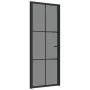 Puerta interior vidrio EGS y aluminio negro 83x201,5 cm de vidaXL, Puertas para el hogar - Ref: Foro24-350565, Precio: 257,28...