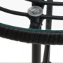 Mesa de comedor de vidrio templado y acero negro 55 cm de vidaXL, Mesas de jardín - Ref: Foro24-319435, Precio: 49,71 €, Desc...