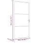 Innentür aus Glas ESG und weißem Aluminium 102,5x201,5 cm von vidaXL, Türen für zu Hause - Ref: Foro24-350587, Preis: 182,41 ...