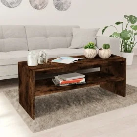 Couchtisch aus geräuchertem Eichensperrholz 100x40x40 cm von vidaXL, Couchtisch - Ref: Foro24-815255, Preis: 51,98 €, Rabatt: %