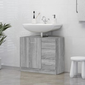 Waschbeckenschrank aus grauem Sonoma-Sperrholz, 63 x 30 x 54 cm von vidaXL, Badezimmermöbel - Ref: Foro24-815631, Preis: 73,7...