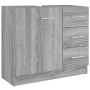 Armario para lavabo madera contrachapada gris Sonoma 63x30x54cm