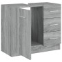 Waschbeckenschrank aus grauem Sonoma-Sperrholz, 63 x 30 x 54 cm von vidaXL, Badezimmermöbel - Ref: Foro24-815631, Preis: 73,7...