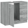 Waschbeckenschrank aus grauem Sonoma-Sperrholz, 63 x 30 x 54 cm von vidaXL, Badezimmermöbel - Ref: Foro24-815631, Preis: 70,5...