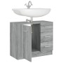Waschbeckenschrank aus grauem Sonoma-Sperrholz, 63 x 30 x 54 cm von vidaXL, Badezimmermöbel - Ref: Foro24-815631, Preis: 73,7...