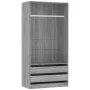 Sonoma Schrank aus grauem Sperrholz 100x50x200 cm von vidaXL, Kleiderschränke - Ref: Foro24-815346, Preis: 187,11 €, Rabatt: %