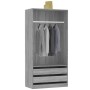 Sonoma Schrank aus grauem Sperrholz 100x50x200 cm von vidaXL, Kleiderschränke - Ref: Foro24-815346, Preis: 191,87 €, Rabatt: %