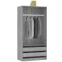Sonoma Schrank aus grauem Sperrholz 100x50x200 cm von vidaXL, Kleiderschränke - Ref: Foro24-815346, Preis: 187,11 €, Rabatt: %
