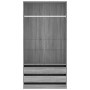 Sonoma Schrank aus grauem Sperrholz 100x50x200 cm von vidaXL, Kleiderschränke - Ref: Foro24-815346, Preis: 191,87 €, Rabatt: %