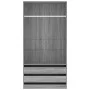 Sonoma Schrank aus grauem Sperrholz 100x50x200 cm von vidaXL, Kleiderschränke - Ref: Foro24-815346, Preis: 187,11 €, Rabatt: %