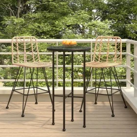 Küchenhocker 2 Stück PE, Rattan und Stahl 45x56x103,5 cm von vidaXL, Gartenstühle - Ref: Foro24-319430, Preis: 225,74 €, Raba...