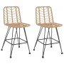 Kitchen stools 2 units made of PE rattan and steel 45x56x103.5 cm by vidaXL, Garden chairs - Ref: Foro24-319430, Price: 225,7...