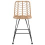 Taburetes de cocina 2 uds ratán PE y acero 45x56x103,5 cm de vidaXL, Sillas de jardín - Ref: Foro24-319430, Precio: 230,67 €