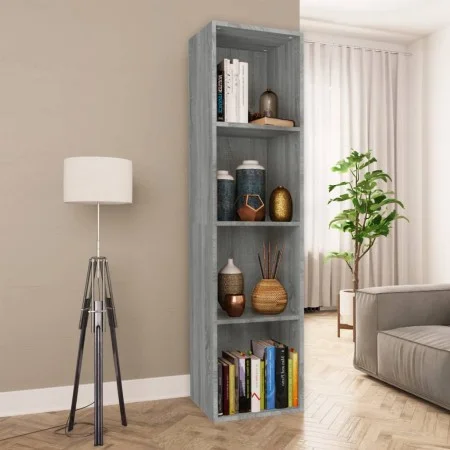 Sonoma gray plywood shelving/TV cabinet 36x30x143 cm by vidaXL, Bookcases and shelves - Ref: Foro24-815247, Price: 65,04 €, D...