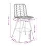 Küchenhocker 2 Stück PE, Rattan und Stahl 45x56x103,5 cm von vidaXL, Gartenstühle - Ref: Foro24-319430, Preis: 230,83 €, Raba...