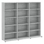 Gray plywood CD shelf 102x23x89.5 cm by vidaXL, CD and DVD storage - Ref: Foro24-815484, Price: 62,48 €, Discount: %