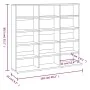 Estantería para CDs madera contrachapada gris 102x23x89,5 cm de vidaXL, Almacenamiento para CD y DVD - Ref: Foro24-815484, Pr...