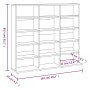 Gray plywood CD shelf 102x23x89.5 cm by vidaXL, CD and DVD storage - Ref: Foro24-815484, Price: 62,48 €, Discount: %