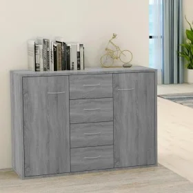 Sonoma graues Sperrholz-Sideboard 88x30x65 cm von vidaXL, Sideboards - Ref: Foro24-815370, Preis: 109,29 €, Rabatt: %