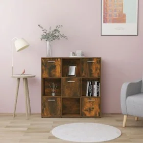 Smoked oak plywood shelf 90x30x90 cm by vidaXL, Bookcases and shelves - Ref: Foro24-815549, Price: 84,47 €, Discount: %