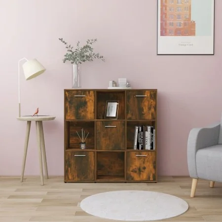 Regal aus geräuchertem Eichensperrholz, 90 x 30 x 90 cm von vidaXL, Bücherregale und Regale - Ref: Foro24-815549, Preis: 84,4...