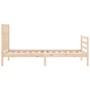 Estructura de cama con cabecero madera maciza 100x200 cm