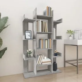Plywood gray Sonoma bookshelf 86x25.5x140 cm by vidaXL, Bookcases and shelves - Ref: Foro24-816003, Price: 77,54 €, Discount: %