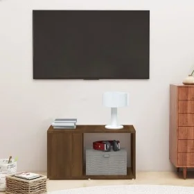 Oak brown plywood TV cabinet 60x24x32 cm by vidaXL, TV Furniture - Ref: Foro24-816031, Price: 24,53 €, Discount: %