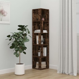 Eckschrank aus geräucherter Eichenholz-Sperrholzplatte 33x33x164,5cm. von vidaXL, Schließfächer und Lagerschränke - Ref: Foro...