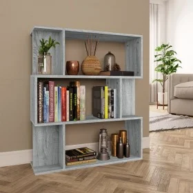 Sonoma gray plywood shelf/screen 80x24x96 cm by vidaXL, Bookcases and shelves - Ref: Foro24-815244, Price: 47,99 €, Discount: %