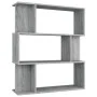 Sonoma gray plywood shelf/screen 80x24x96 cm by vidaXL, Bookcases and shelves - Ref: Foro24-815244, Price: 48,62 €, Discount: %