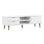 TV-Schrank MOLDE aus massivem weißem Kiefernholz 158x40x49 cm von vidaXL, TV-Möbel - Ref: Foro24-350535, Preis: 175,73 €, Rab...