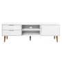 TV-Schrank MOLDE aus massivem weißem Kiefernholz 158x40x49 cm von vidaXL, TV-Möbel - Ref: Foro24-350535, Preis: 175,73 €, Rab...