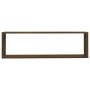 Cubic wall shelf 4 pcs brown oak wood 100x15x30cm by vidaXL, Shelves and shelves - Ref: Foro24-815913, Price: 53,55 €, Discou...