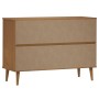 MOLDE bedside table solid brown pine wood 113x40x80 cm by vidaXL, Drawers - Ref: Foro24-350507, Price: 203,41 €, Discount: %