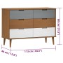MOLDE bedside table solid brown pine wood 113x40x80 cm by vidaXL, Drawers - Ref: Foro24-350507, Price: 203,41 €, Discount: %