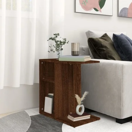 Oak brown plywood side table 50x30x50 cm by vidaXL, Side tables - Ref: Foro24-815851, Price: 33,98 €, Discount: %