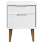 Mesita de noche MOLDE madera maciza de pino blanca 40x35x48 cm de vidaXL, Mesitas de noche - Ref: Foro24-350496, Precio: 77,4...