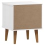 Nachttisch aus massiver Kiefer in Weiß, Form, 40x35x48 cm. von vidaXL, Nachttische - Ref: Foro24-350496, Preis: 77,49 €, Raba...
