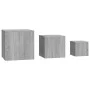 Side tables 3 pieces Sonoma gray plywood by vidaXL, Side tables - Ref: Foro24-815988, Price: 70,25 €, Discount: %