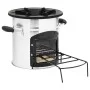Cocina leña camping acero inoxidable plateado 45,5x33x25,5 cm de vidaXL, Chimeneas - Ref: Foro24-319440, Precio: 90,07 €, Des...
