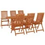 7-piece solid eucalyptus wood garden dining set by vidaXL, Garden sets - Ref: Foro24-3087342, Price: 722,35 €, Discount: %