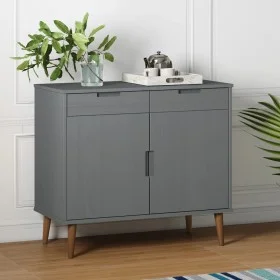 MOLD sideboard solid gray pine wood 90x40x80 cm by vidaXL, Sideboards - Ref: Foro24-350548, Price: 166,27 €, Discount: %