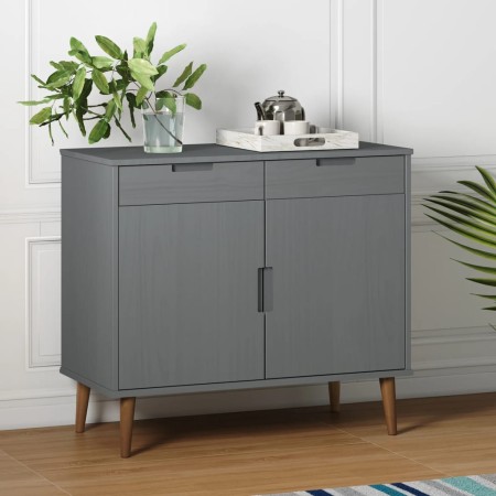 MOLD sideboard solid gray pine wood 90x40x80 cm by vidaXL, Sideboards - Ref: Foro24-350548, Price: 169,35 €, Discount: %