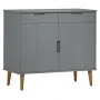 MOLD Sideboard aus massivem grauem Kiefernholz 90x40x80 cm von vidaXL, Sideboards - Ref: Foro24-350548, Preis: 166,27 €, Raba...