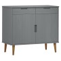 MOLD sideboard solid gray pine wood 90x40x80 cm by vidaXL, Sideboards - Ref: Foro24-350548, Price: 169,35 €, Discount: %